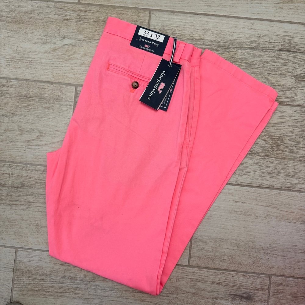 Vineyard Vines Bright Coral Pants 33x32 NWT